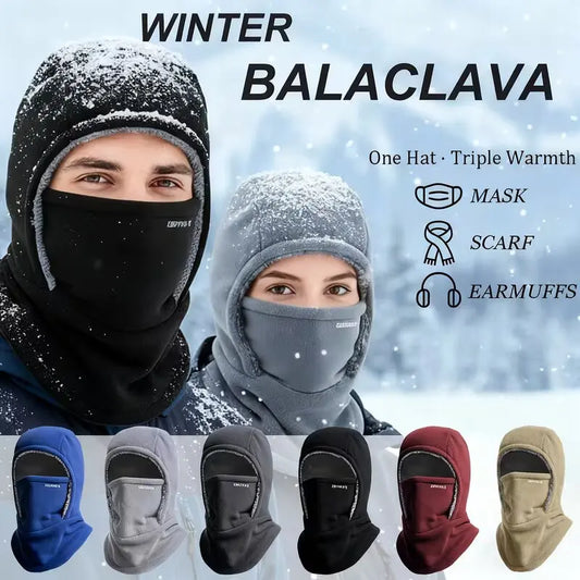 Cagoule Polaire Cyclisme Coupe-Vent Thermique — Ski Homme Femme Chapeau Chaud