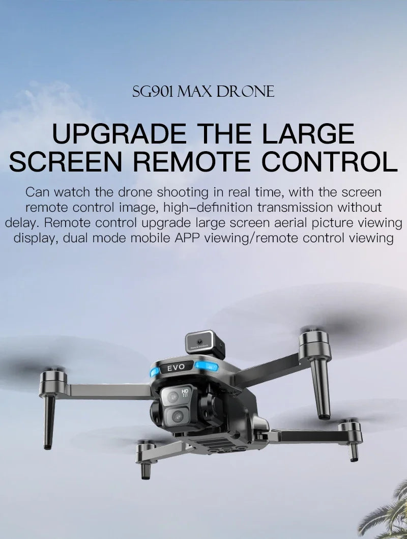 Drone GPS 8K professionnel — évitement d'obstacles, télécommande grand écran, pliable, moteur brushless