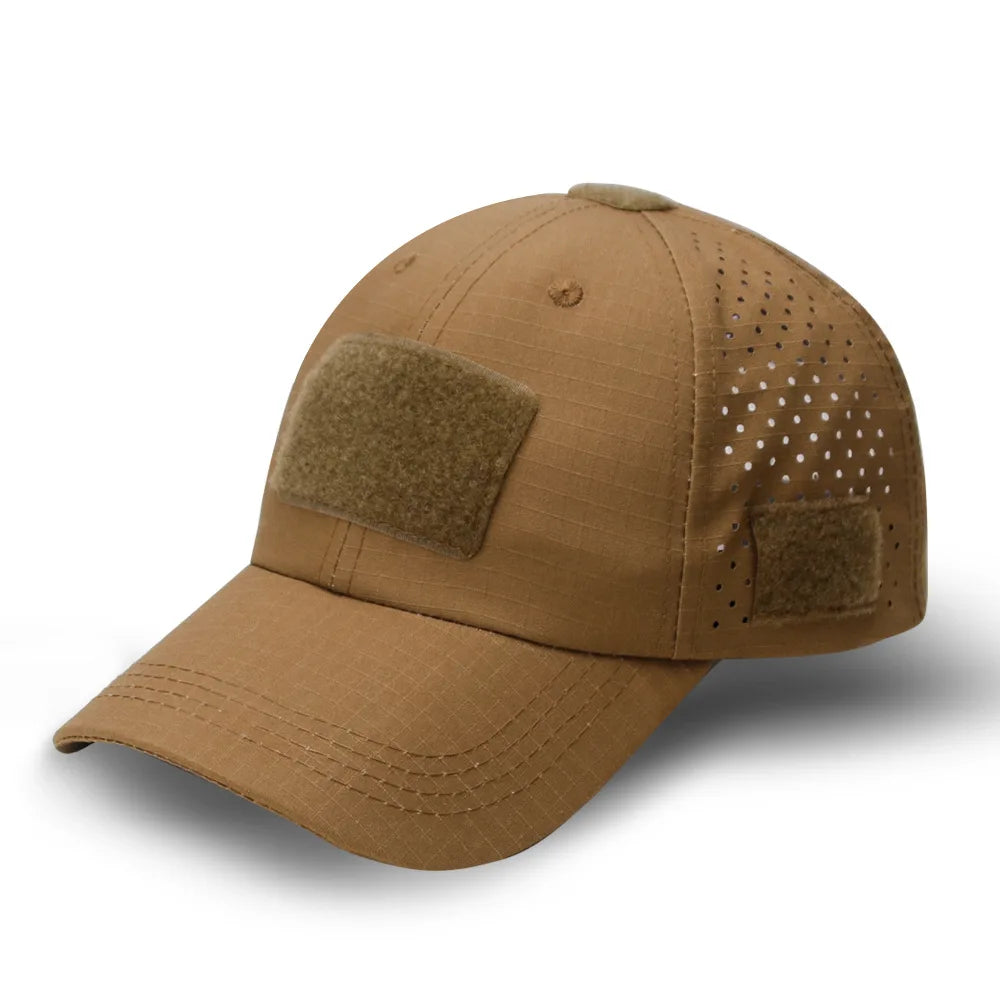 Casquette de baseball camouflage respirante, chapeau de protection solaire pour sports de plein air, chasse, randonnée, camping, pêche