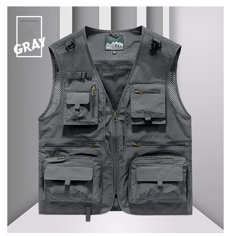 FGKKS – gilet multi-poches pour hommes, nouveau gilet de pêche respirant pour l'extérieur, design de qualité, veste de loisirs de haute technologie pour hommes