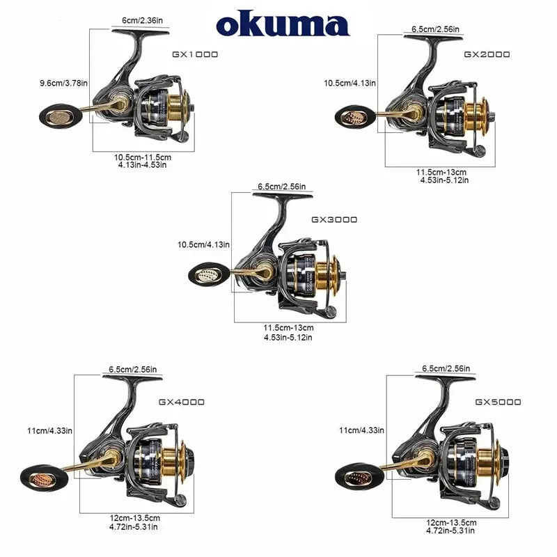 Moulinet de Pêche Okuma — Roue Haute Performance