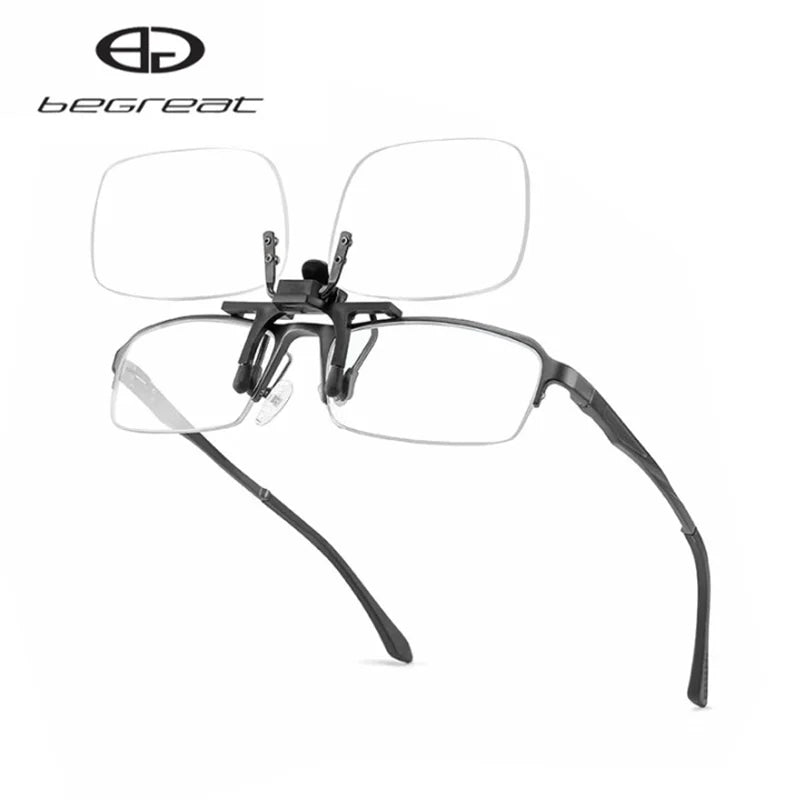 BEGREAT – Gafas de lectura portátiles, clips, lentes abatibles, lupa para hombres y mujeres présbitas sin montura, gafas Connect