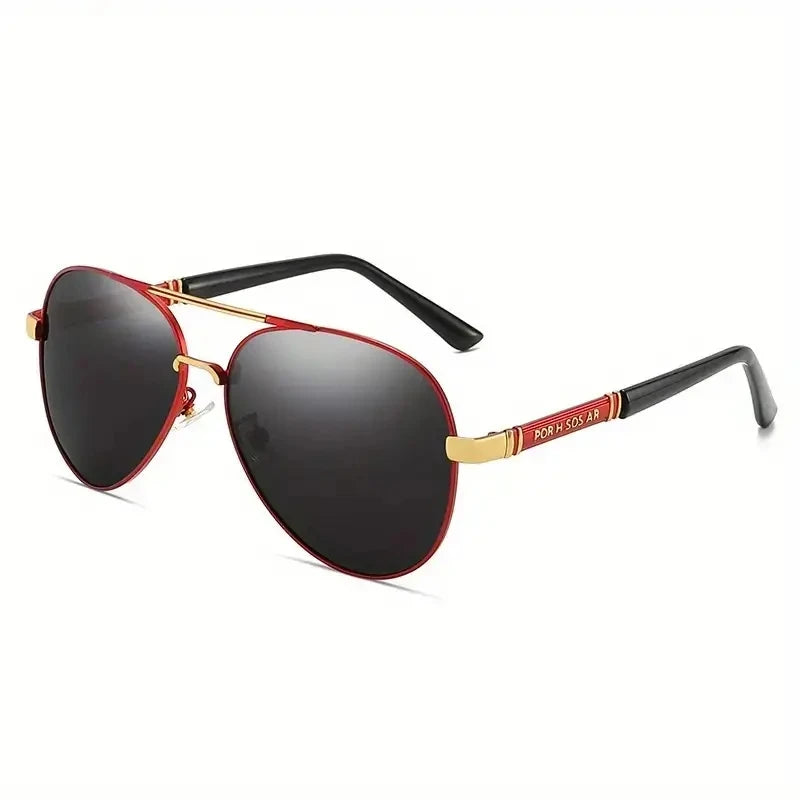 Lunettes de soleil polarisées hommes monture métallique — pêche, conduite, UV400