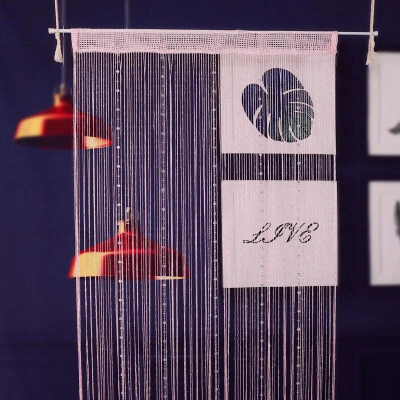 Rideaux à cordes perlées en cristal, 100cm x 200cm, pour salon, porte, mur, fenêtre, écran, gland