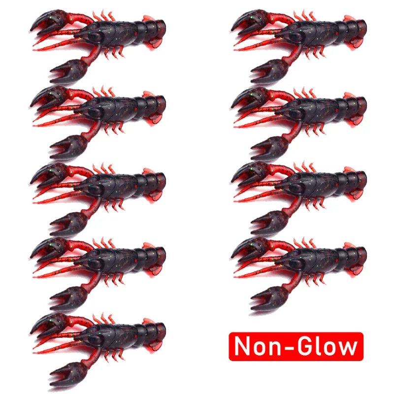5/10/20 pièces leurres de poisson souples appâts de crevettes artificiels matériel de pêche homard écrevisses ver anguille aiguille nageurs gabarits outils de pêche