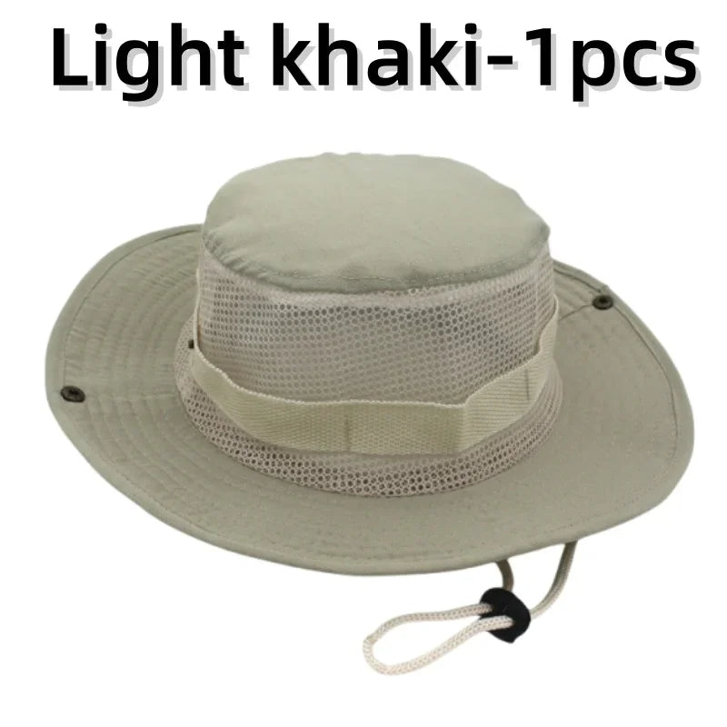 Sombrero para el sol para hombres y mujeres, gorra de camuflaje, para deportes al aire libre, tipo cubo, pesca, senderismo, caza, 60CM