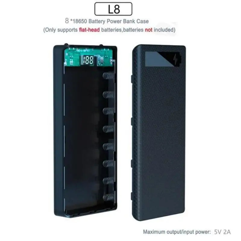 Boîtier de rangement pour batteries 8/10*18650 sans soudure, double USB, étui de batterie externe DIY, support de batterie 8/10*18650, chargeurs rapides PD