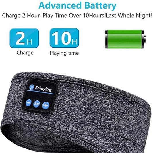 Écouteurs sans fil Bluetooth, bandeau de couchage, casque de musique, doux, élastique, confortable, bandeau de sport, casque de musique