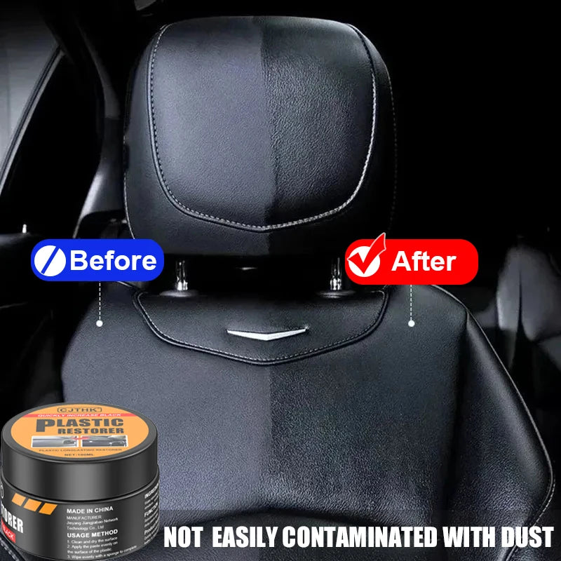 Car Plastic Restorer Back to Black Glossy Auto Interior Leather and Panel Renovation Wax Coating Agent Auto Varnish and Repair Coating