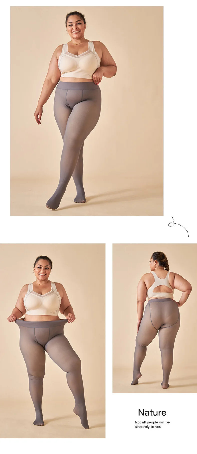 Collants thermiques épais pour femmes, collants translucides, bas thermiques, taille haute, élastique, mince, sexy, velours, sourire, leggings, hiver