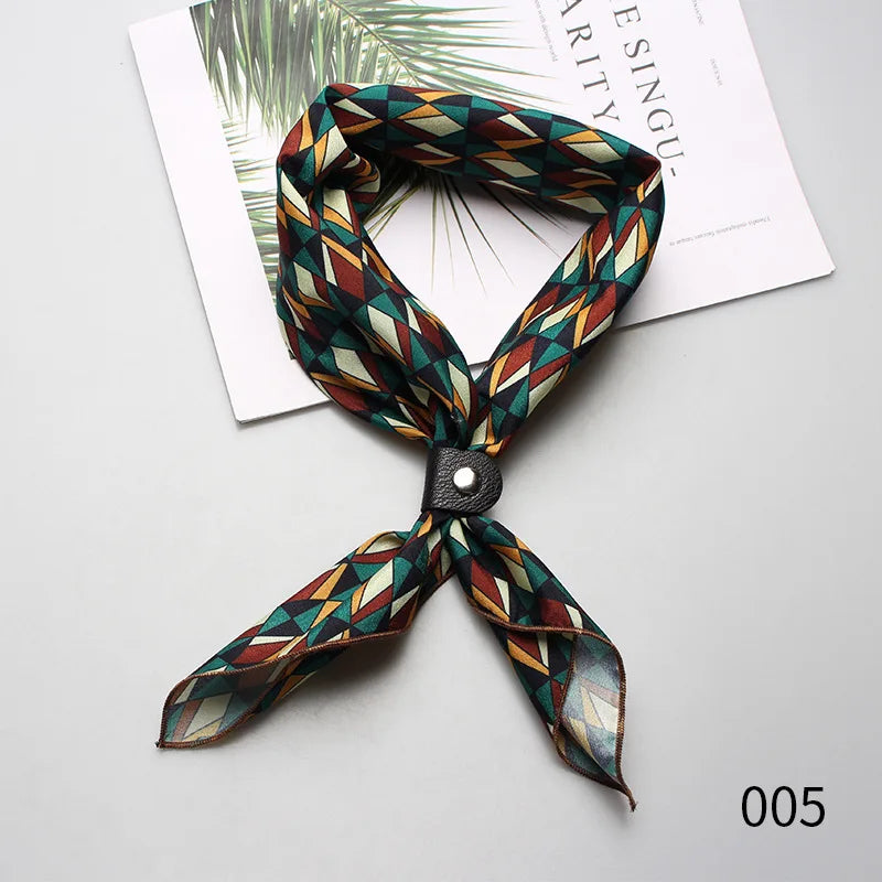 Pañuelo de seda cuadrado pequeño de 60 x 60 cm para hombres, mujeres, niños, niñas, accesorio de lujo, corbata Ascot