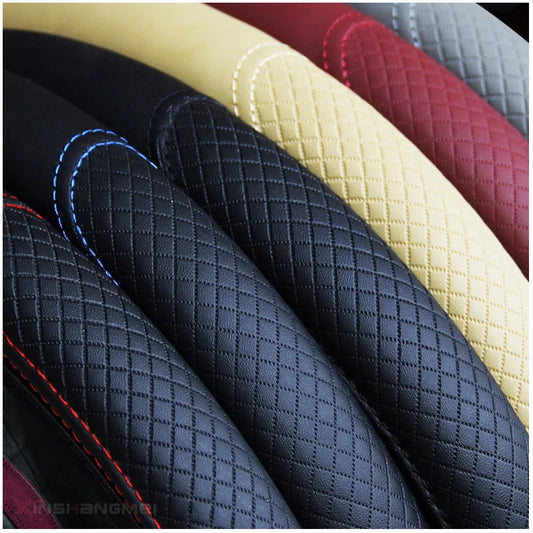 Housse Volant Universelle Cuir Gaufré 37/38cm — Antidérapante Style Voiture