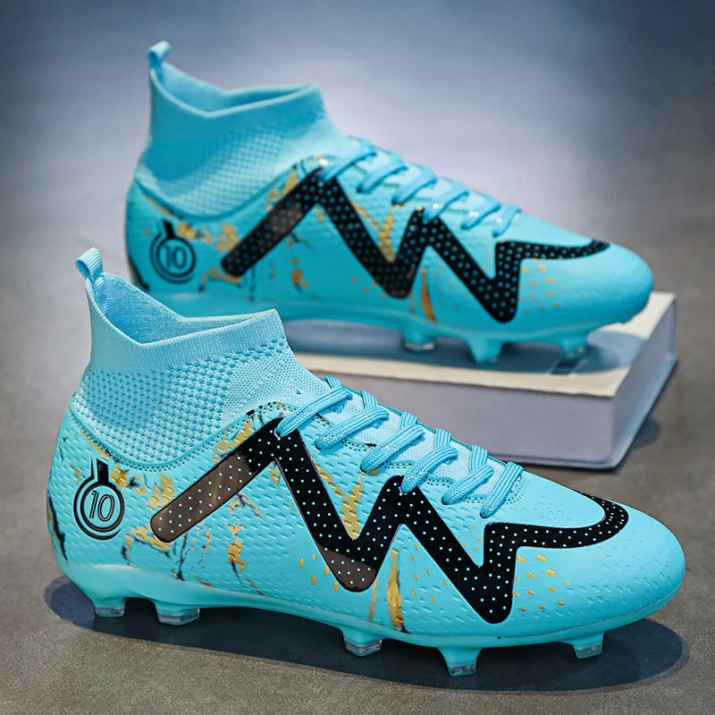 ACTLASO Chaussures de Football FG/TF Homme Cuir — Crampons Sol Mou, Pelouse EU 35–48