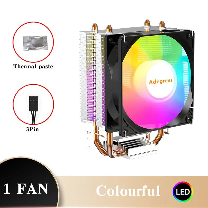 Refroidisseur d'air CPU X79 X99 3 broches PWM 4 broches ventilateur de refroidissement de processeur silencieux pour Intel LGA 1151 1155 1200 1700 2011 AMD AM3 AM4 radiateur PC