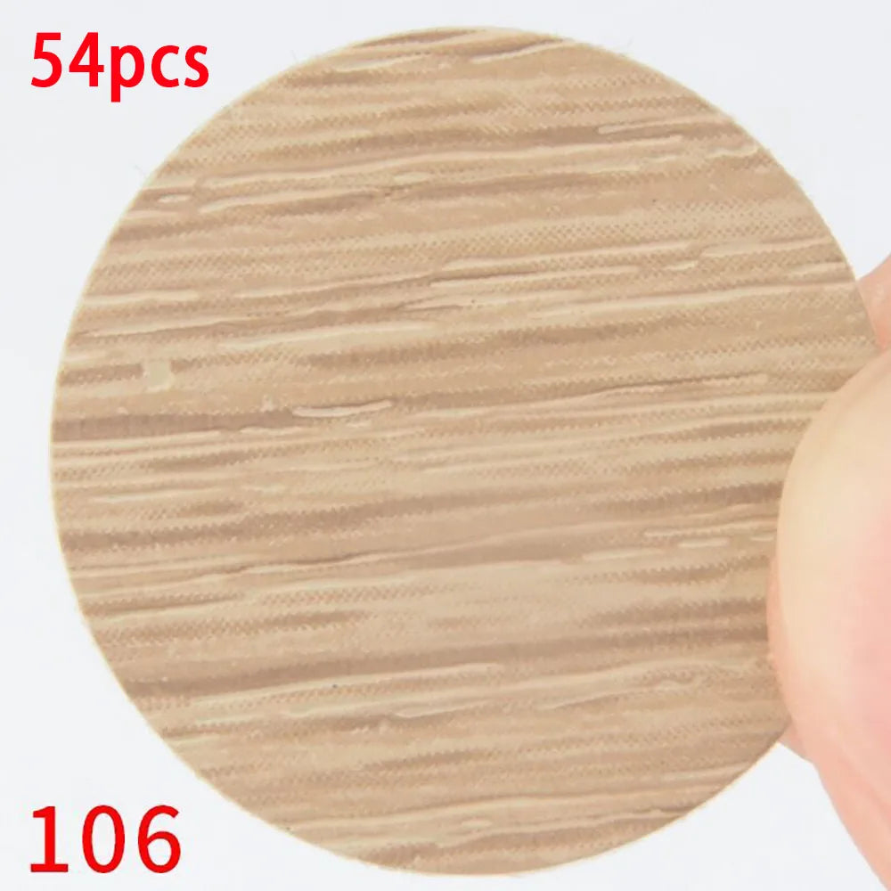 Tapas de tornillo autoadhesivas para muebles de madera, pegatinas para agujeros, manualidades de madera, escritorio y armario, adorno de pegatina MELArt, 54 unidades por juego