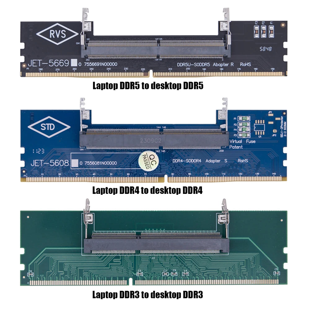 Carte adaptateur de mémoire RAM pour ordinateur portable vers ordinateur de bureau, DDR3 DDR4 DDR5