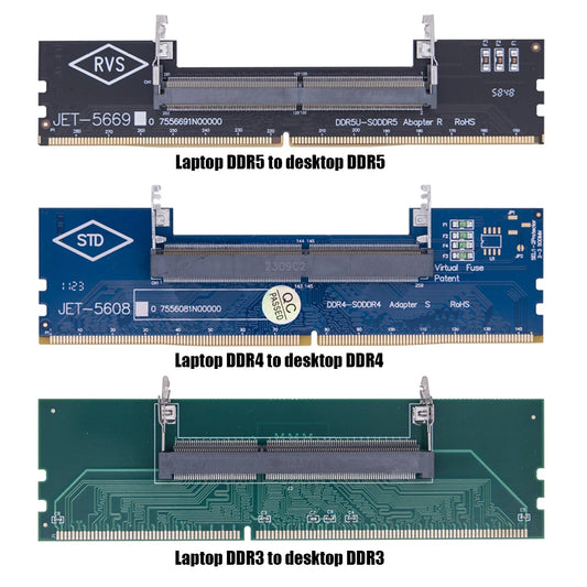 Ordinateur portable vers ordinateur de bureau mémoire RAM DDR3 DDR4 DDR5 adaptateur de mémoire carte de connecteur