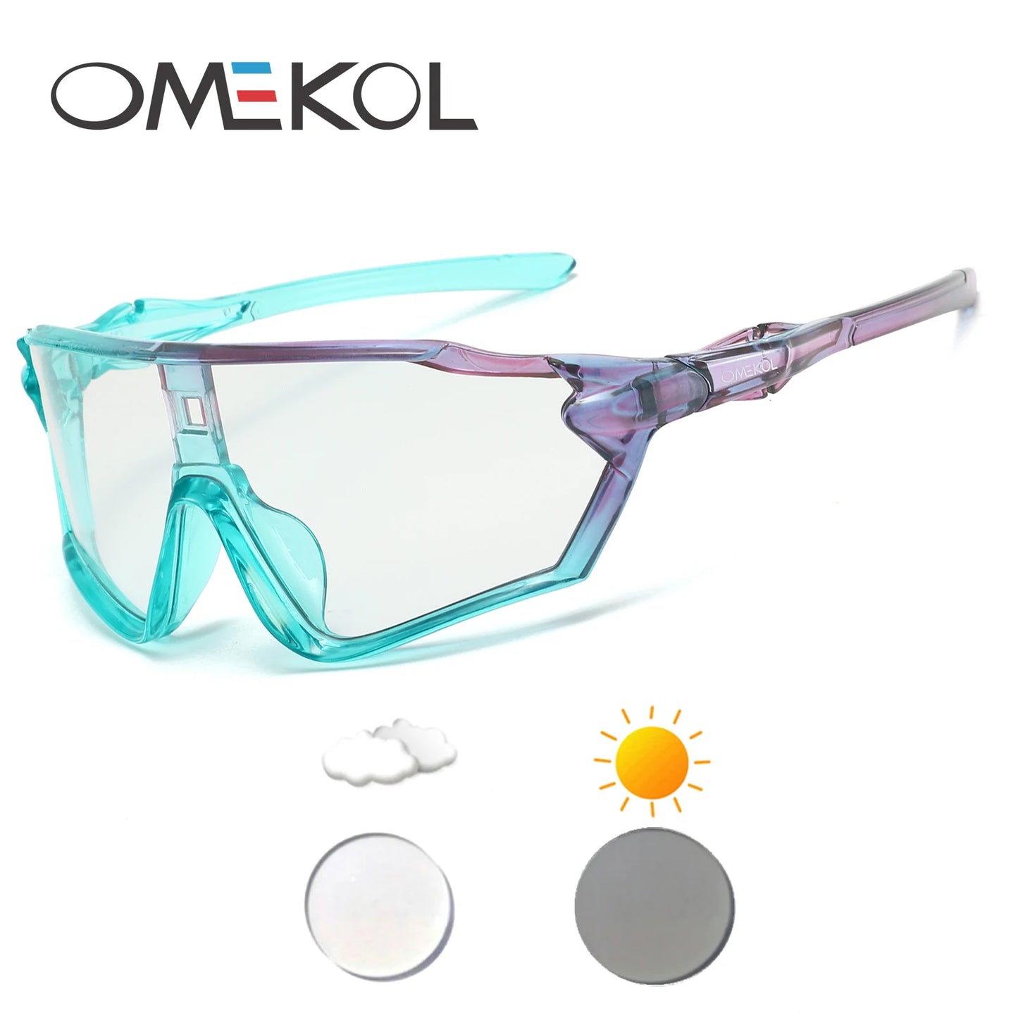 Photochromic Cycling Glasses Sports Bike Sunglasses Men Women MTB Bicycle Eyewear Baseball Softball Sunglasses