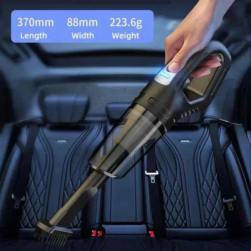 Aspirateur à main sans fil, recharge USB, aspirateur de voiture portable, aspirateur à main humide et sec, aspiration puissante sans fil, 12000pa