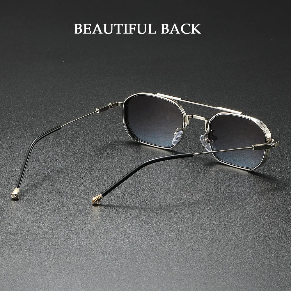 Lunettes de soleil carrées femmes vintage Steampunk — hommes, mode, 2025