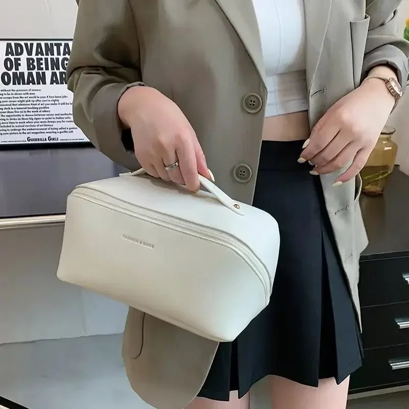 Organizador de maquillaje, neceser de mujer, estuche de maquillaje, bolsa de almacenamiento, caja de lujo para señoras, neceser de cosméticos, bolsa de viaje con cremallera