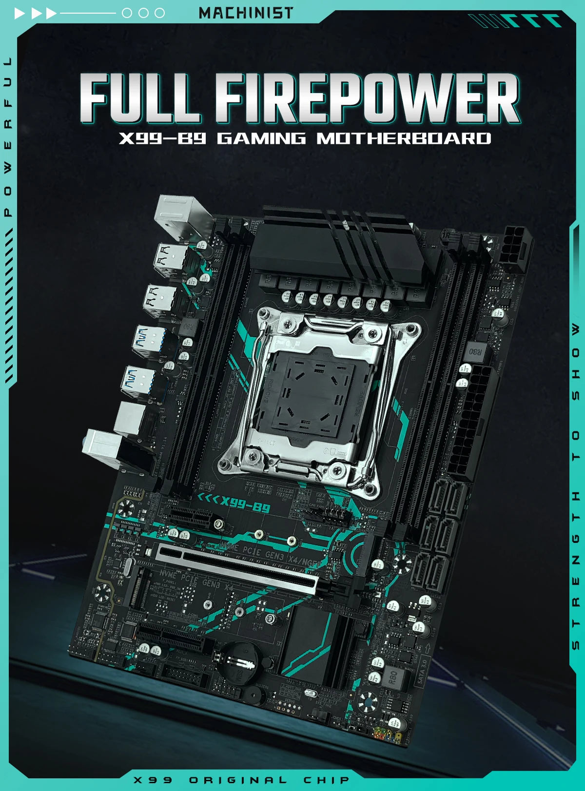 Carte mère MACHINIST X99 B9 LGA2011-3, kit Xeon E5 2650 V4, processeur compatible DDR4 RAM M.2 NVME SATA M-ATX pour ordinateur de jeu
