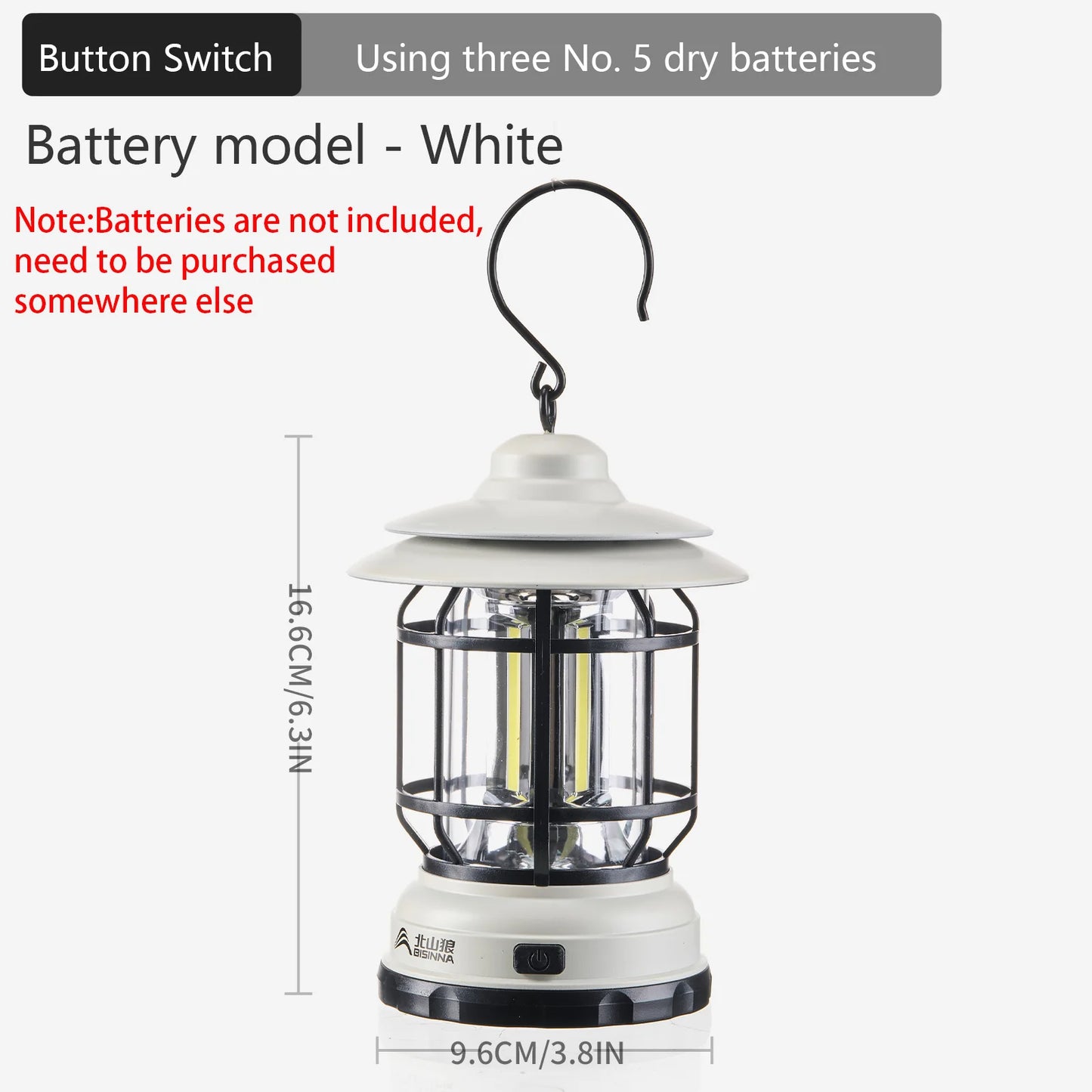 BISINNA Camping lumières longue Endurance tente extérieure lumières Rechargeable/batterie étanche Camping lumières rétro atmosphère lumières