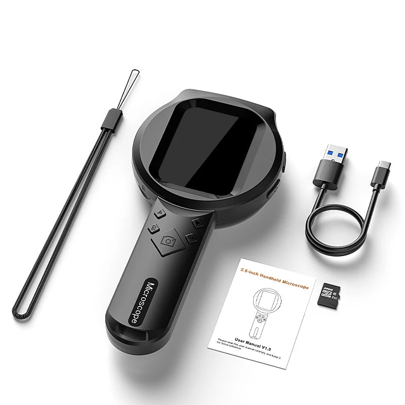 Loupe numérique IPS 2.8 pouces HD 1080P 100X, Microscope Portable, loupe portative pour réparation électronique, contrôle des bijoux