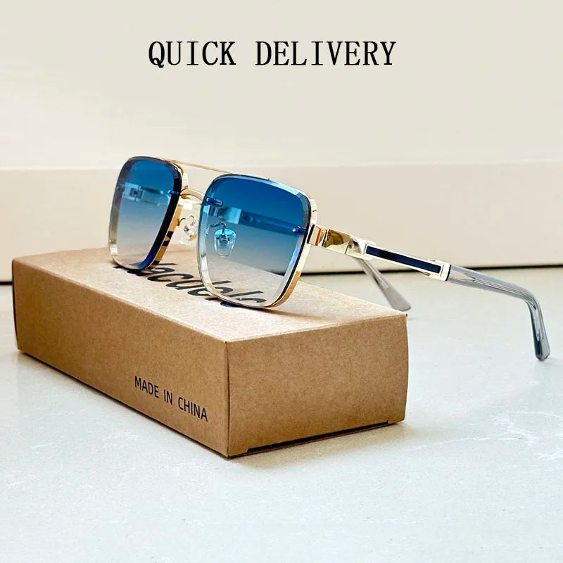 Lunettes de soleil carrées pour hommes et femmes — vintage, mode, rétro, 2025 (v3)