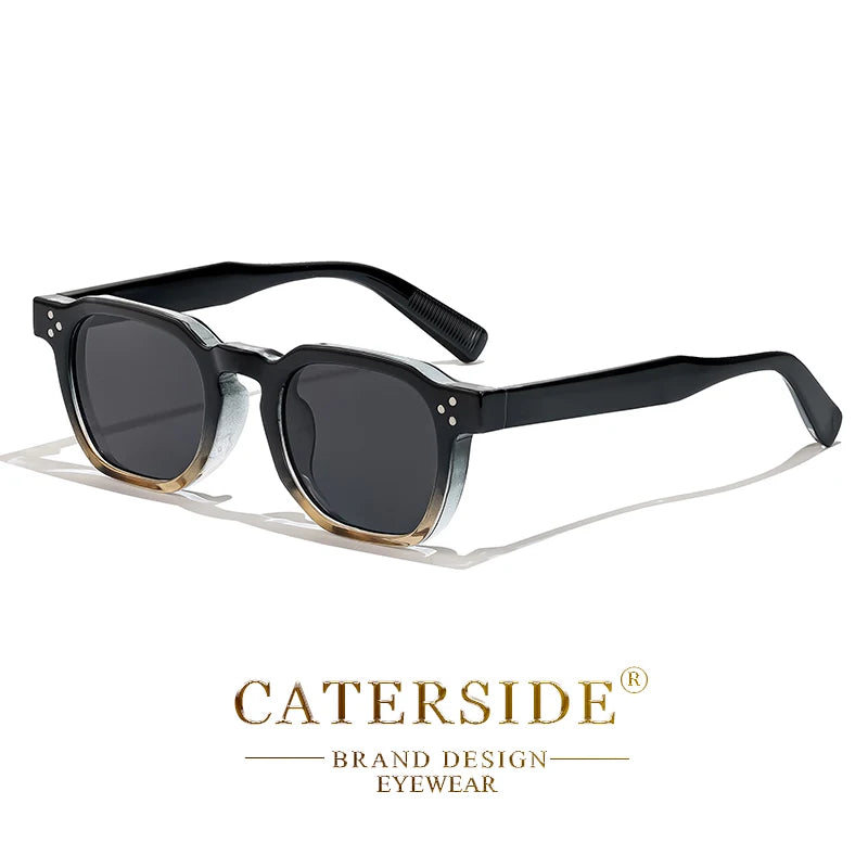 Lunettes de soleil carrées rétro style punk — hommes et femmes, voyage, fête, protection UV400, été