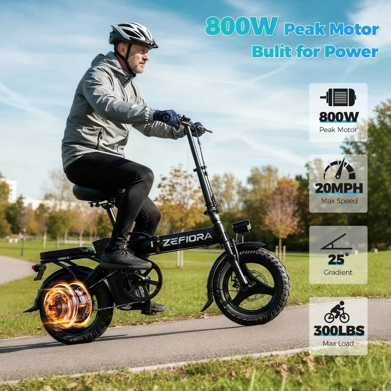 Bicicleta eléctrica para adultos de 1000 W 2000 W, 48 V 30 millas, aleación de aluminio, 14 pulgadas, bicicleta eléctrica urbana para hombres y mujeres, bicicleta eléctrica