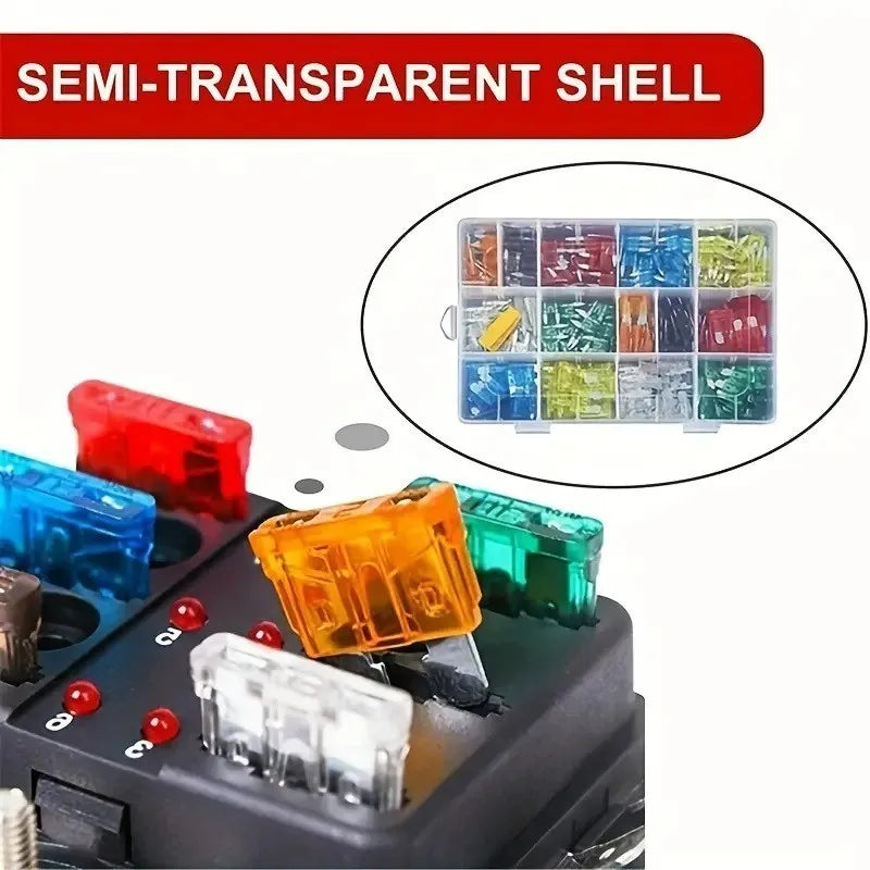 Kit d'assortiment de fusibles à lame de voiture, 300/180/120 pièces, pour camion automobile, moyen et petit fusible mixte pour Circuit de moto avec boîte
