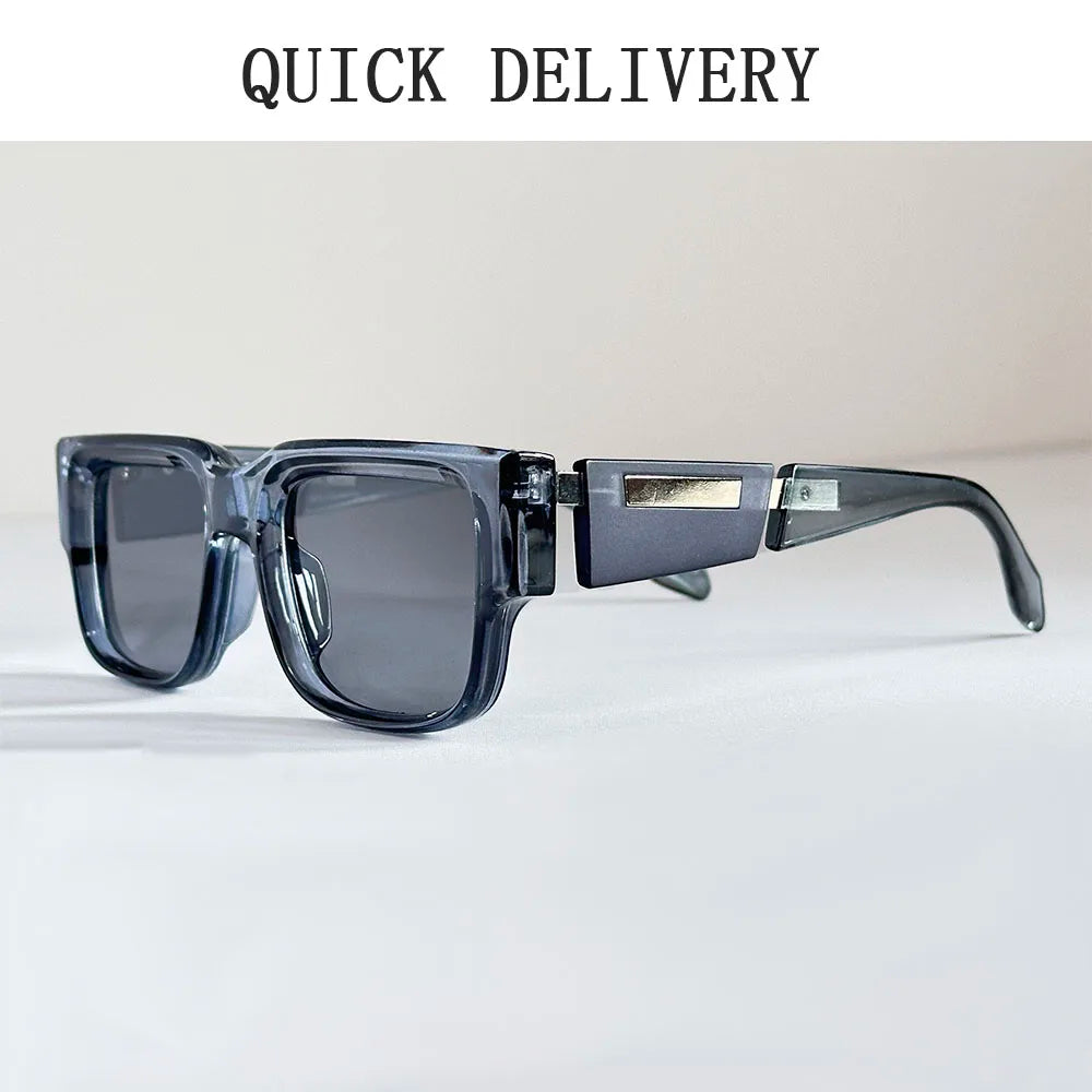 Lunettes de soleil carrées pour hommes et femmes — vintage, mode, vacances été