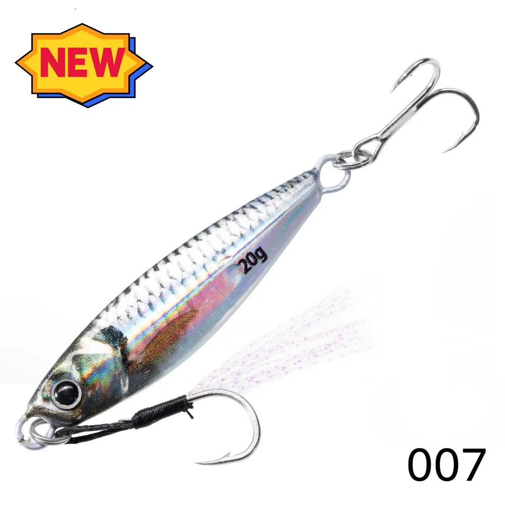 Hunthouse-Leurre métallique rigide coulant, appât Élidéal pour la pêche en eau salée, au brochet ou au bar, 7 à 80g