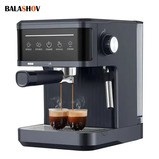 Machine à expresso électrique professionnelle — cafetière, cappuccino, mousseur à lait, 20 bars
