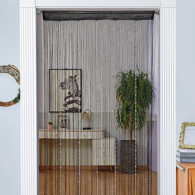 Rideaux à cordes perlées en cristal, 100cm x 200cm, pour salon, porte, mur, fenêtre, écran, gland