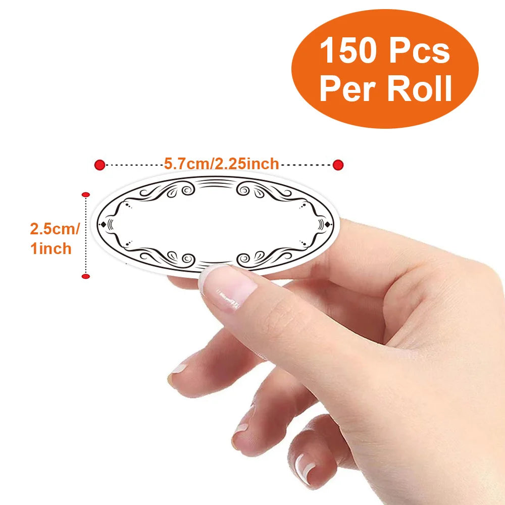 Food Labels Stickers for Beverages, Fruits, Vegetables, Refrigerator and Freezer, Storage Organizer, Food Safety Date Catalog, 1x2.25 inch, for Kitchen, 150 Pcs/Roll