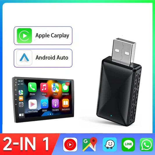 Adaptateur Auto 2 en 1 Filaire Vers Sans Fil — Autoradio USB Plug and Play