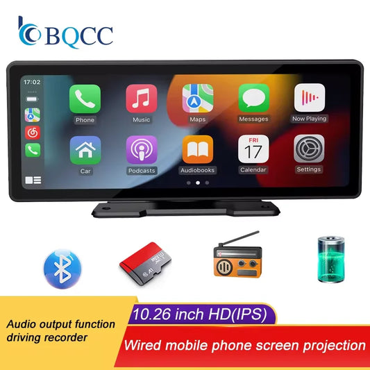 Écran Multimédia Sans Fil Portable 10,26" — Caméra Recul HD DVR Lecteur MP5