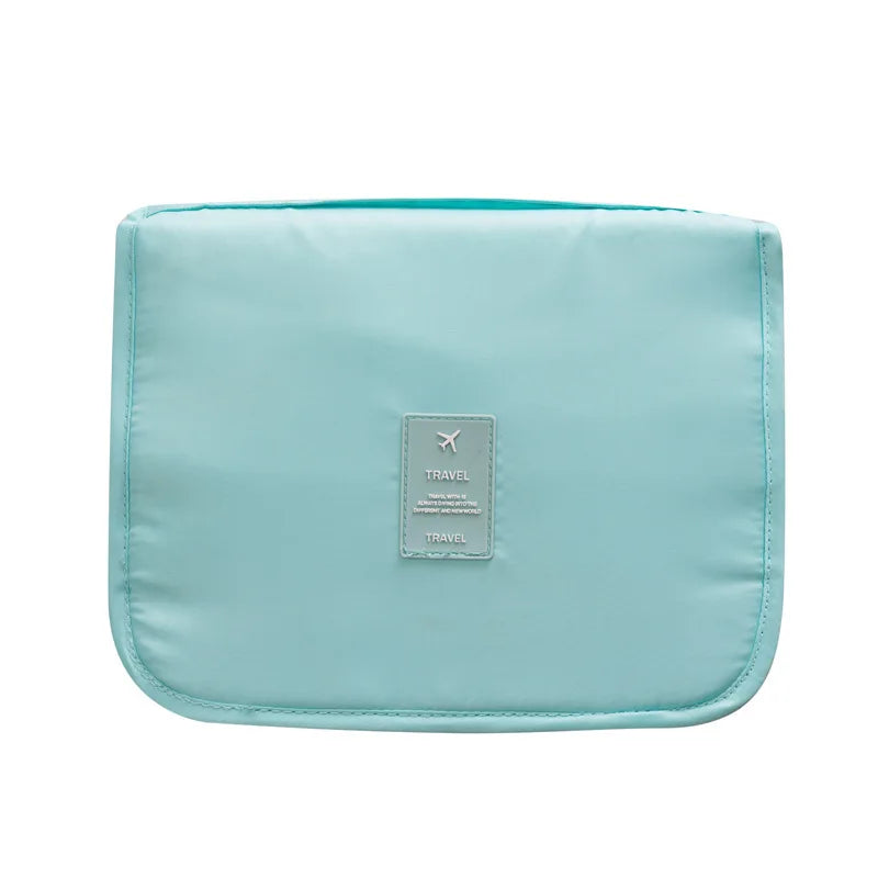 Bolsa de almacenamiento de viaje multifuncional, bolsa de maquillaje de mano de doble capa para mujeres, bolsa de aseo de viaje para hombres