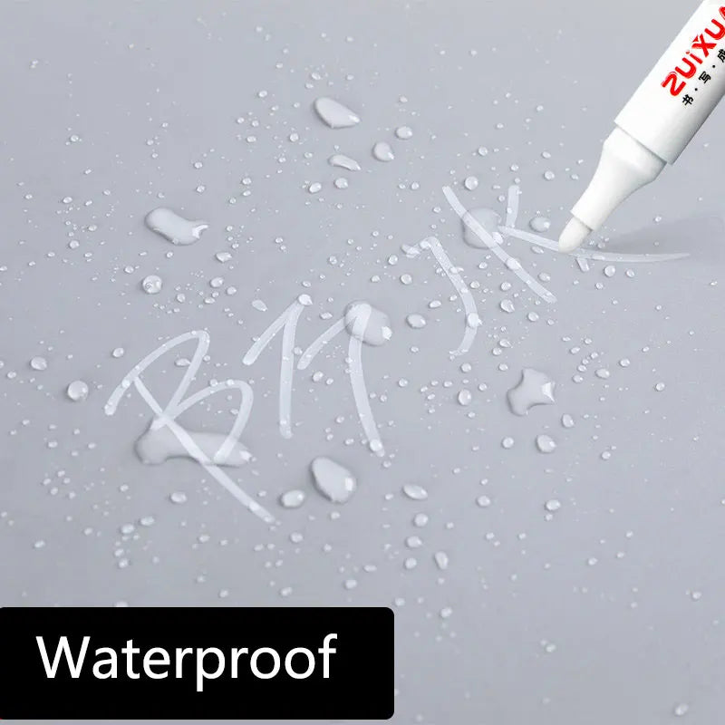Rotuladores blancos de 2,0 mm, 1/3/5 unidades, bolígrafo de Gel blanco aceitoso resistente al agua, marcadores de graffiti, útiles escolares y de papelería