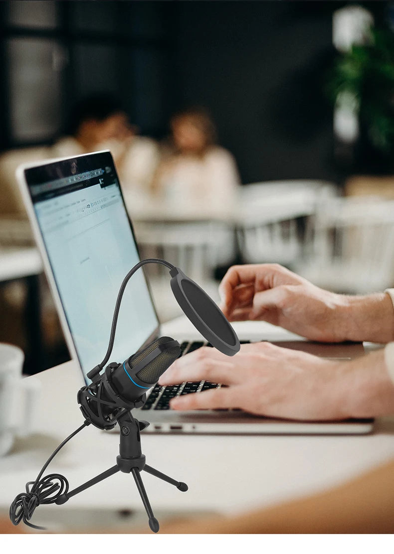 Microphone USB à condensateur RGB – Micro filaire pour gaming, podcast et streaming sur PC et laptop