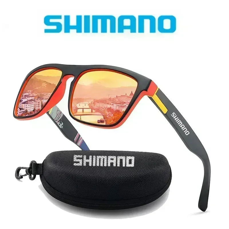 Lunettes de soleil polarisées Shimano, protection UV400 pour hommes et femmes, pour la chasse, la pêche, la conduite, le vélo, avec boîte en option