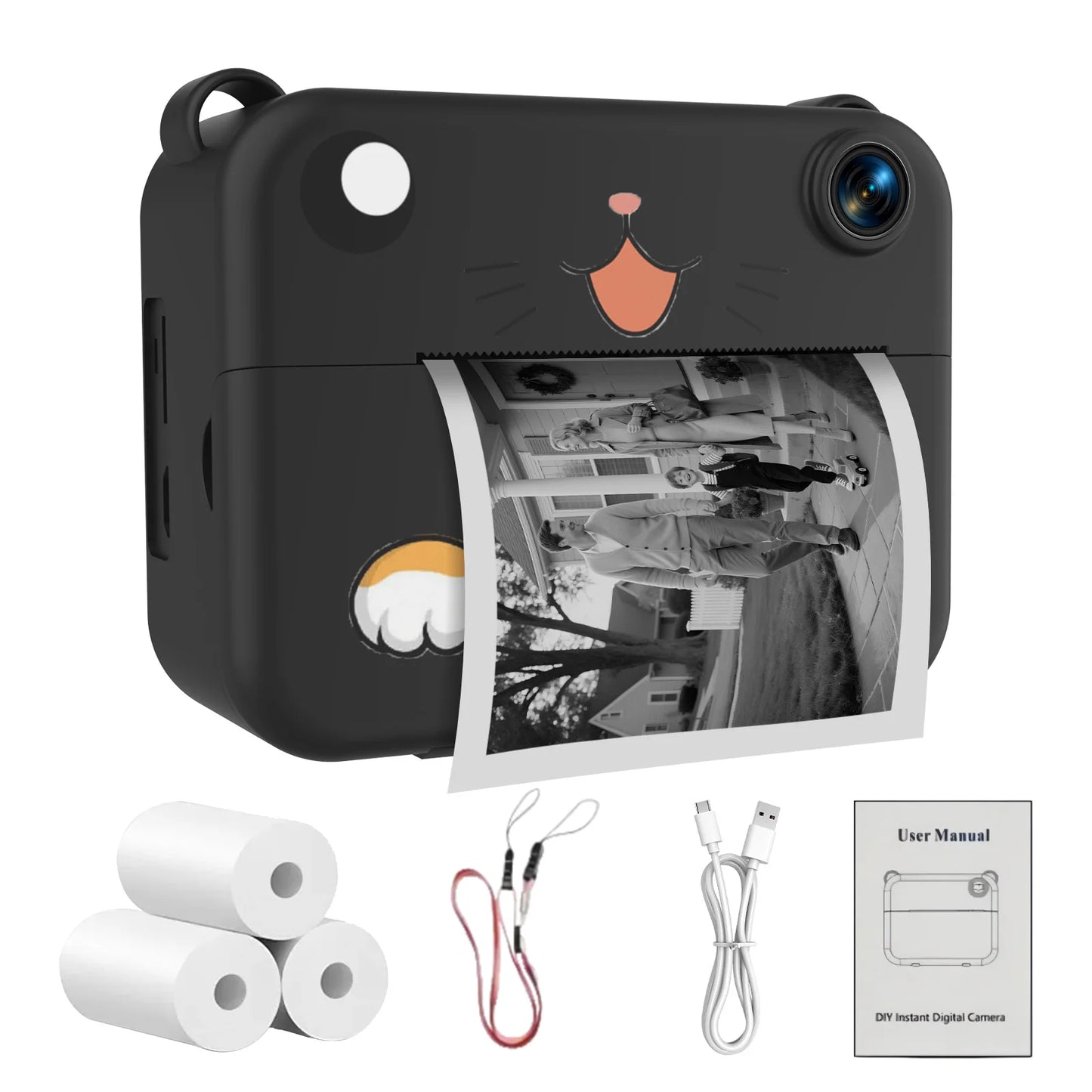 Cámara digital para niños, impresión instantánea, grabadora de vídeo HD, mini impresora térmica, los mejores regalos de fiesta de cumpleaños, 1080p