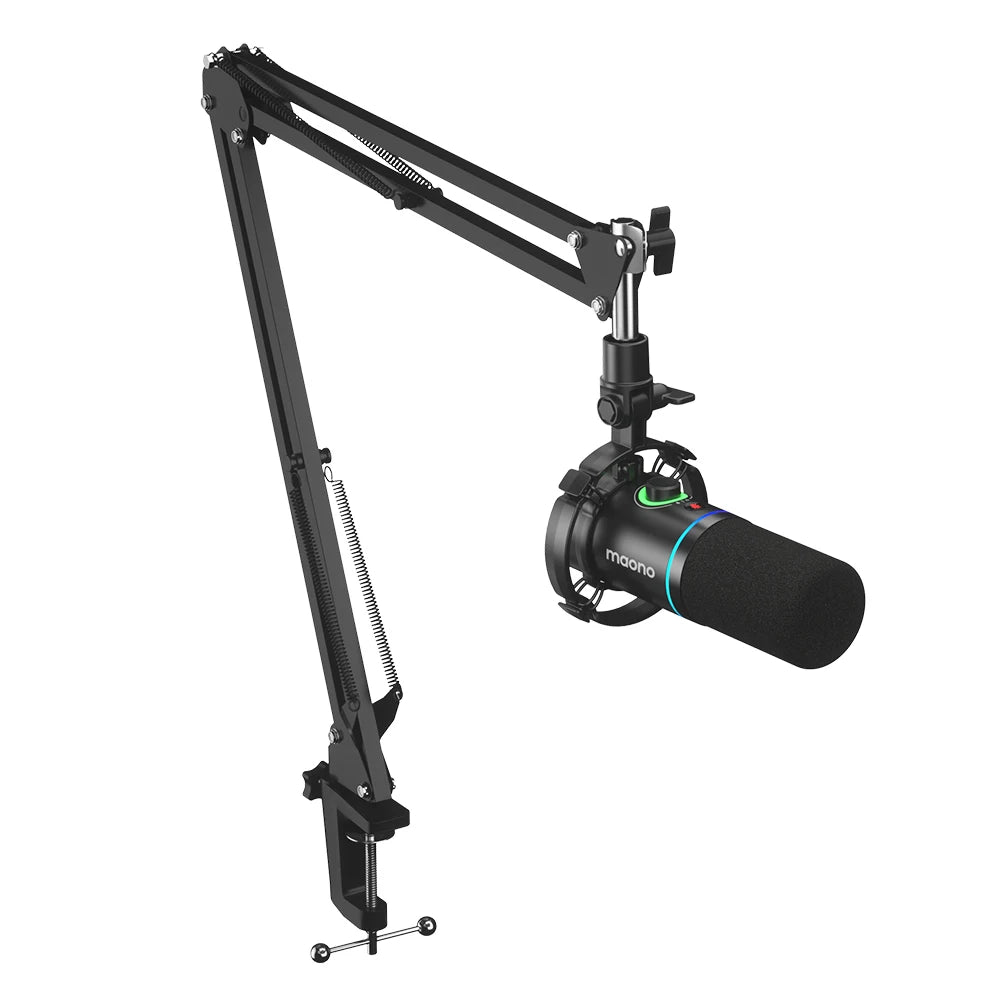 MAONO PD200X – Microphone dynamique XLR/USB avec bouton de gain et Tap-to-Mute pour gaming et streaming