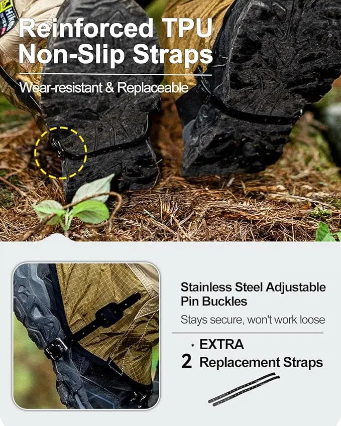 Guêtres de randonnée Dyneema pour l'extérieur, coupe-vent, imperméables, grandes protections de jambes, guêtres de trail pour le camping, le ski, la randonnée et le trekking dans le désert