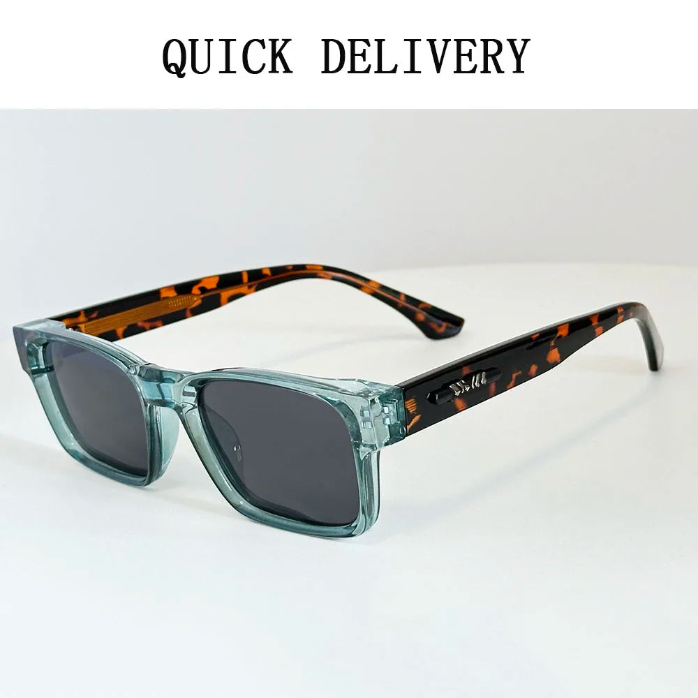 Lunettes de soleil polarisées hommes vintage carrées — protection solaire, femmes, mode