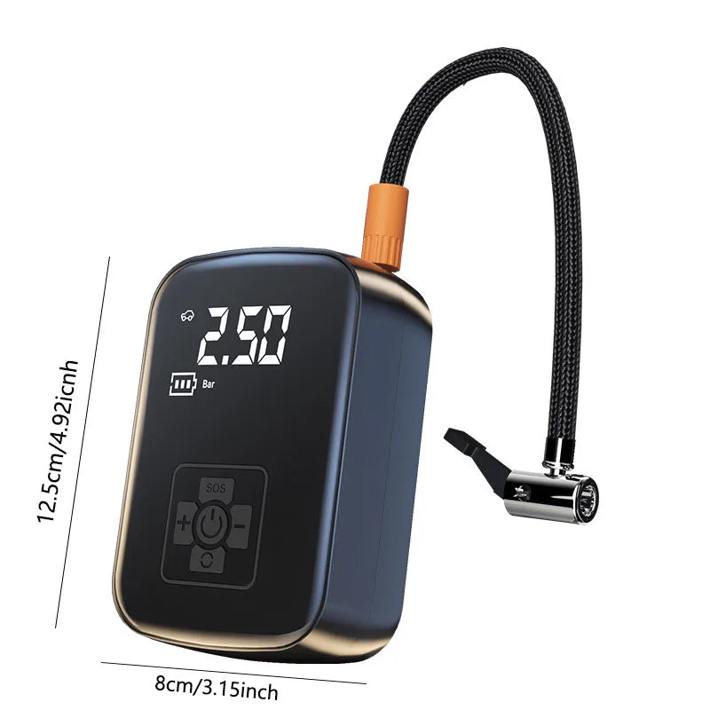 Compresseur d'air électrique sans fil pour voiture, pompe de gonflage pour moto, vélo, bateau, auto