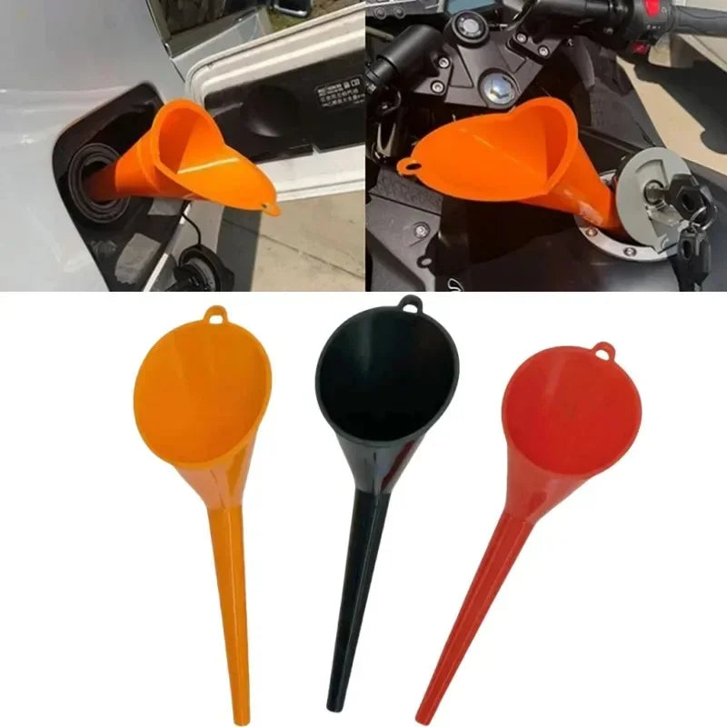 Entonnoir à tige longue pour voiture, outils de remplissage d'huile et de carburant, entonnoir d'huile en plastique anti-éclaboussures, outils de ravitaillement de moto, accessoires automobiles