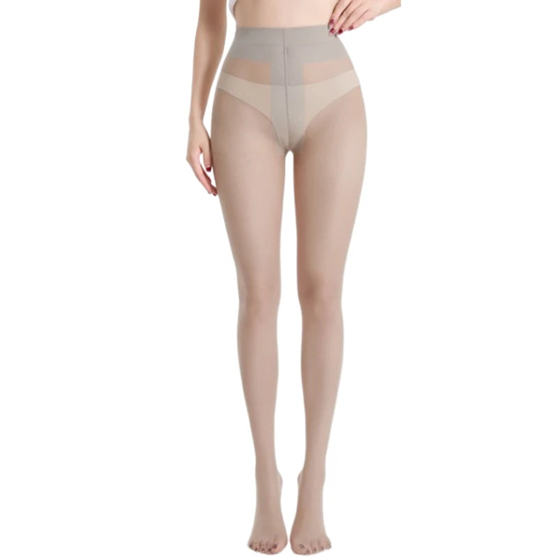 Collants sexy à entrejambe fermé de type T pour femmes, sous-vêtements, gris, noir, bas transparents, legging, cuisse haute